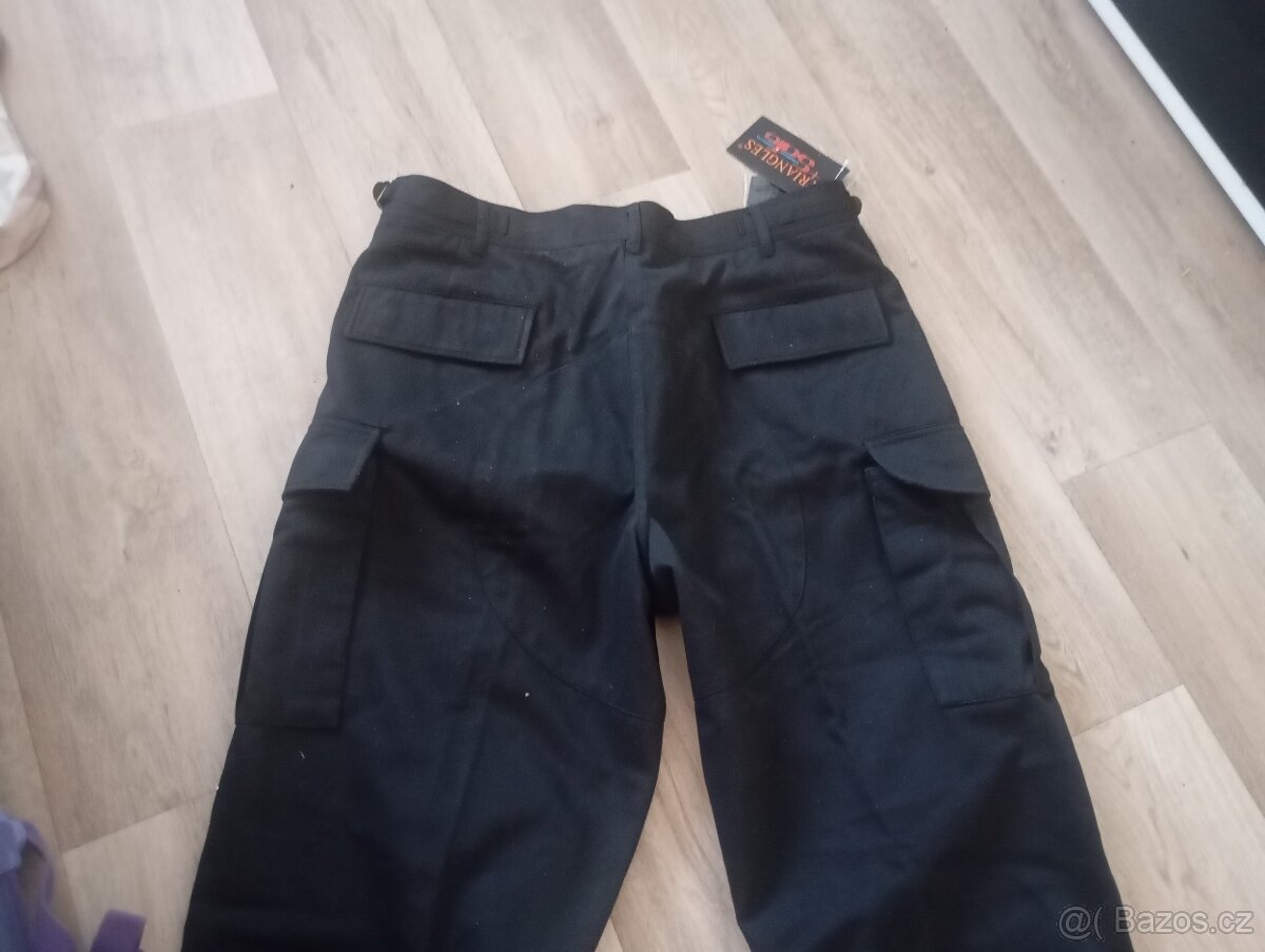 pevné černé kalhoty pro ochranku L - 2