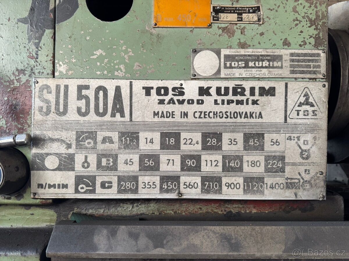 hrotový soustruh TOS SU50A - 2
