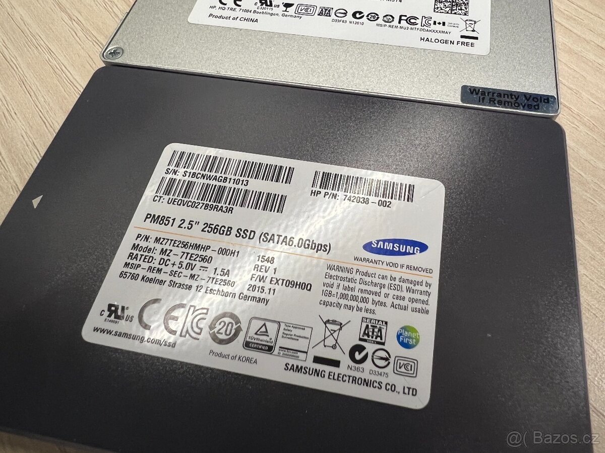 2x SSD Disk Samsung a Micron, sata III, 6gbps, 256gb - 2