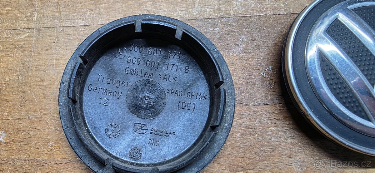 Středové pokličky VW 65mm originál 3ks - 2