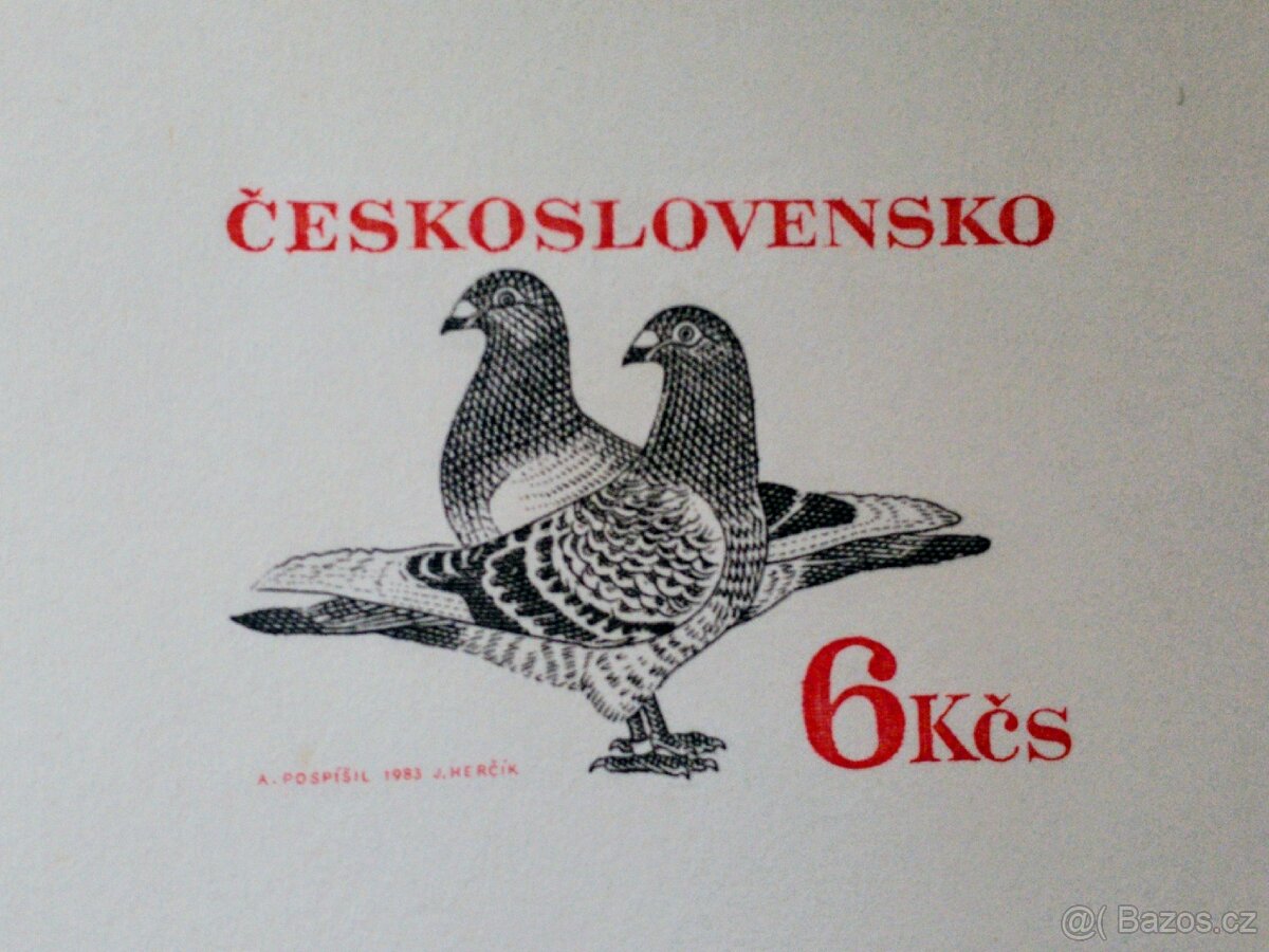 Rarita 1983 Celina "Olympiáda holubů" (Chybotisk) + soub - 2