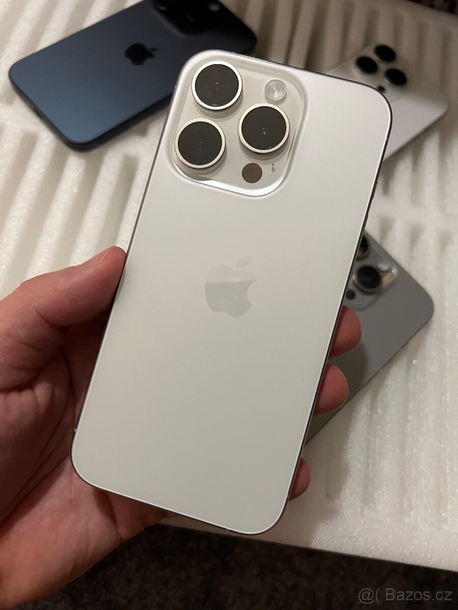iPhone 15 PRO 128Gb v hezkém stavu, white - 2