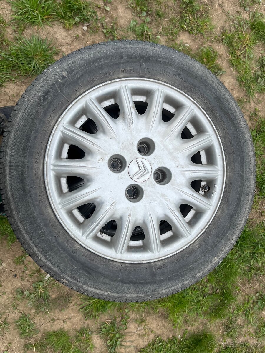Citroen disky s letními pneu 185/65/R15 - 2