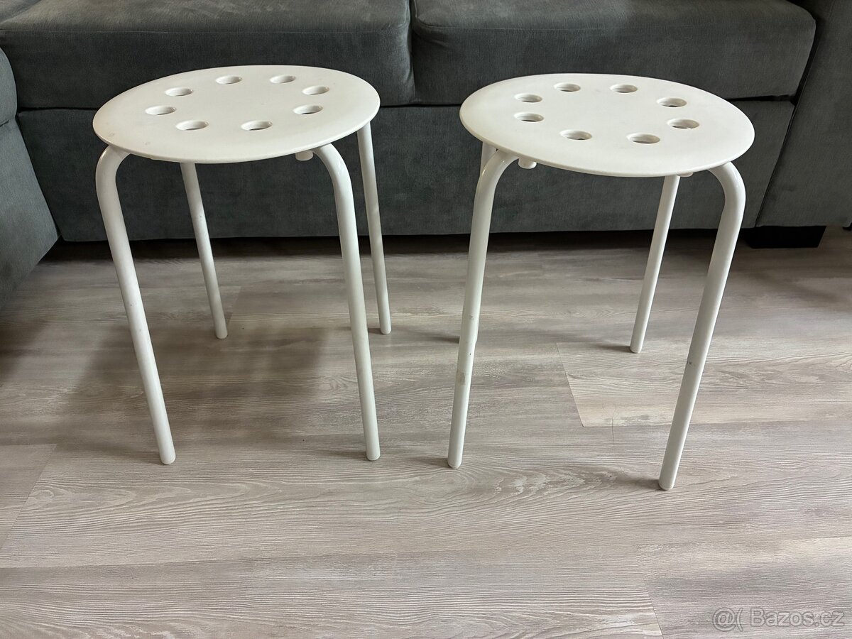 2x židle IKEA MARIUS – bílá - 2