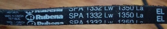 Klínový řemen Rubena SPA 1332 Lw 1350 La - 2