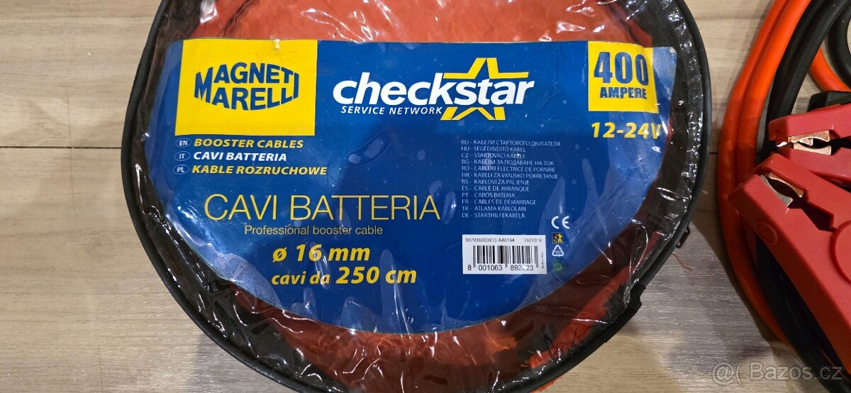 Nové startovací kabely Magneti Marelli 16mm - 250cm - 2