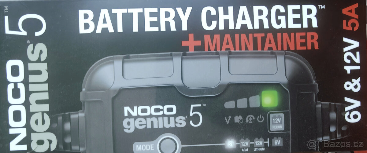 Autonabíječka NOCO GENIUS5 (6/12V 5A),i vybité AKU - 2