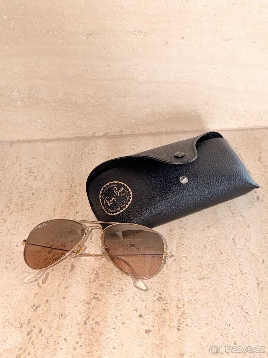 Sluneční brýle Ray-Ban Aviator (zlaté/hnědé) - 2