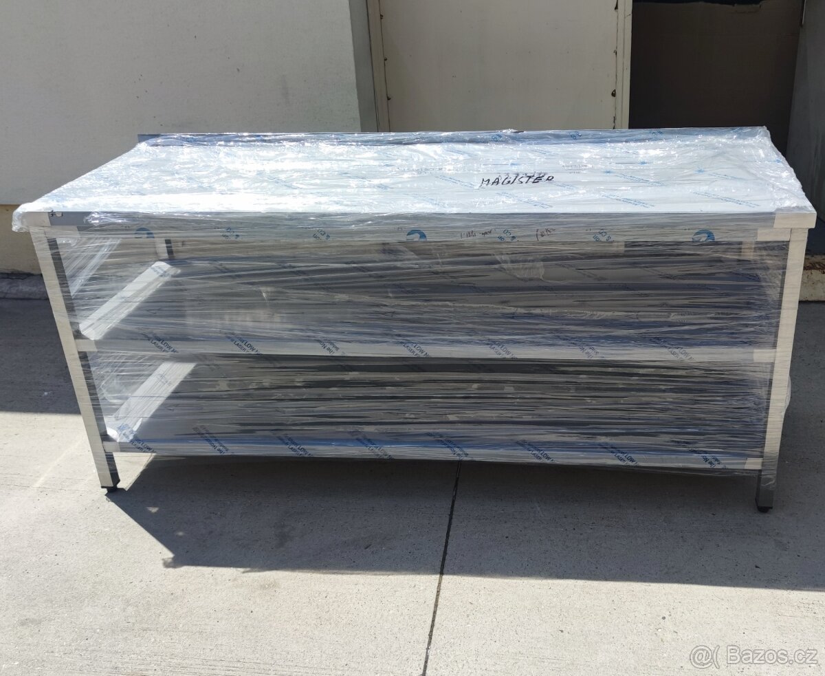 Přístěnný nerezový stůl, pracovní gastro stůl, nábytek kuchy - 2