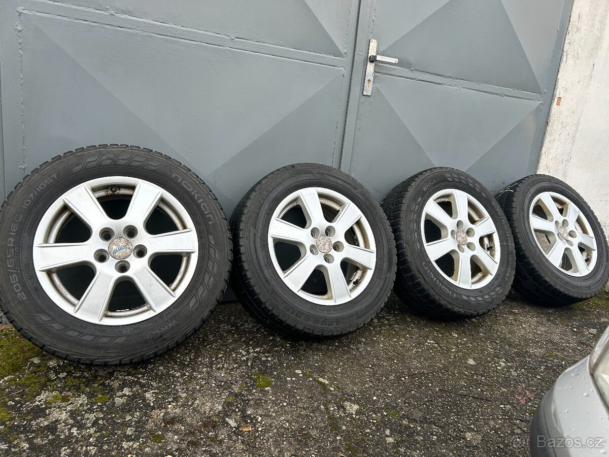 Alu kola R16 5x112 + Zimní pneu 205/65/16C Nokian, Semperit - 2