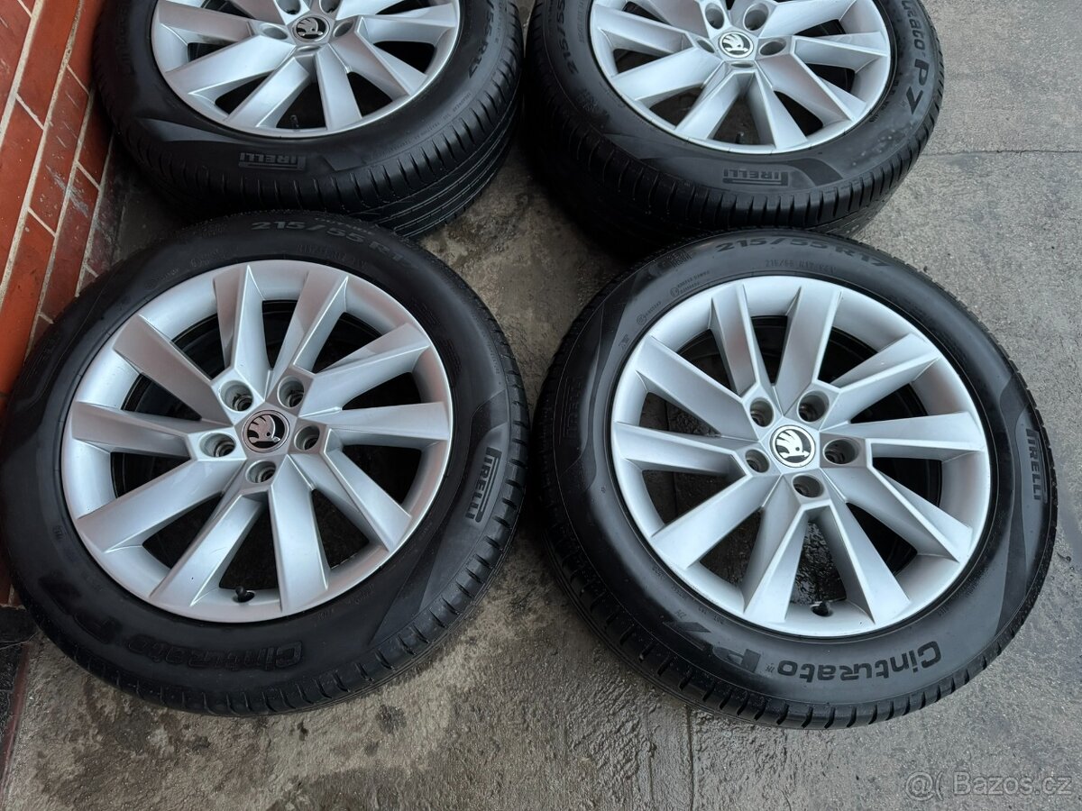 Alu 17" 5x112, škoda Stratos , letní 80% TOP SUP3 - 2