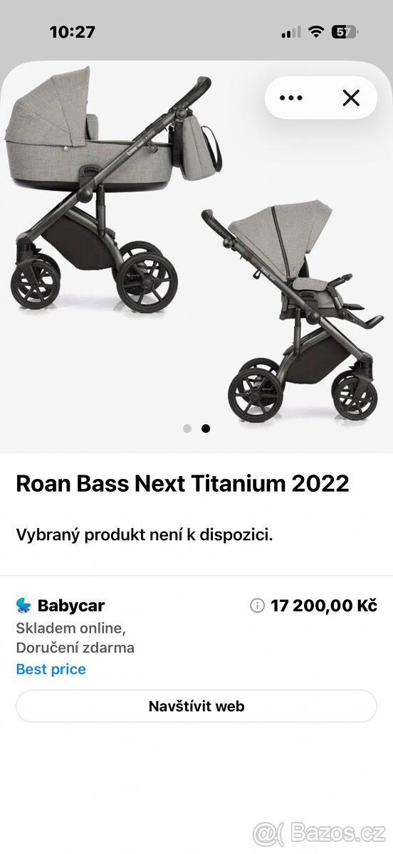 Kočárek dvojkombinace - 2