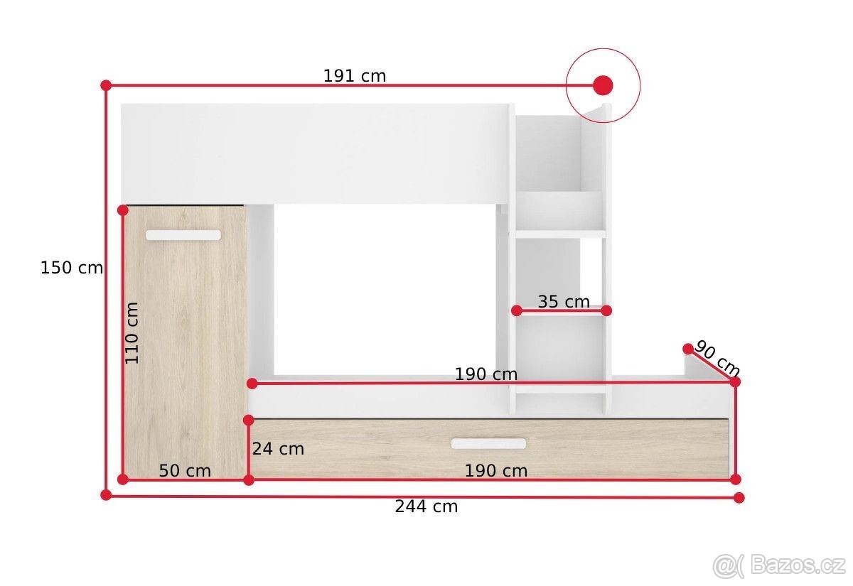 Dětská patrová postel - 2