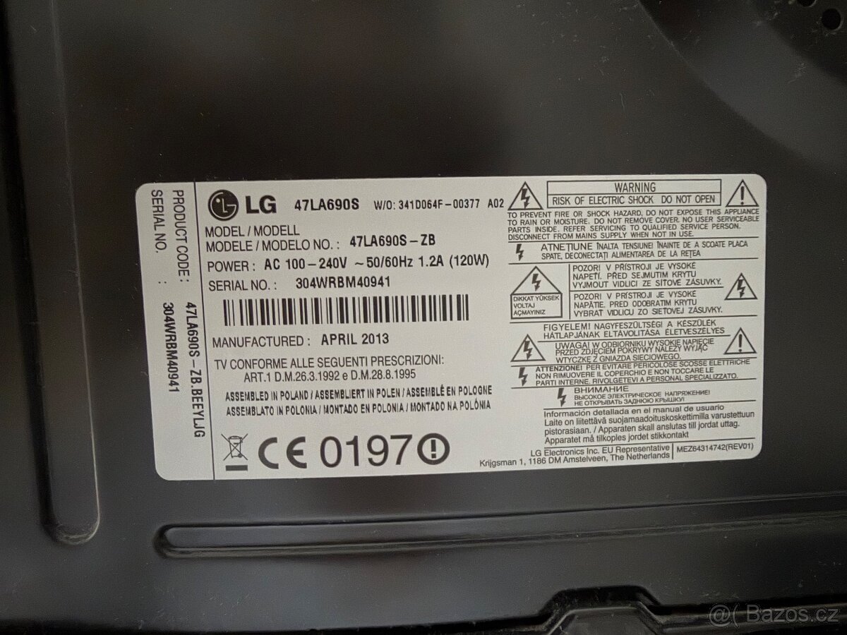 3D Televize LG 120cm - 2