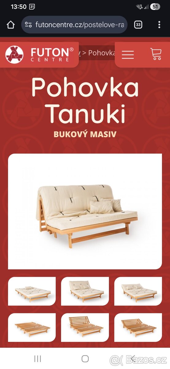 Ram na futon Tanuki + futon - 2