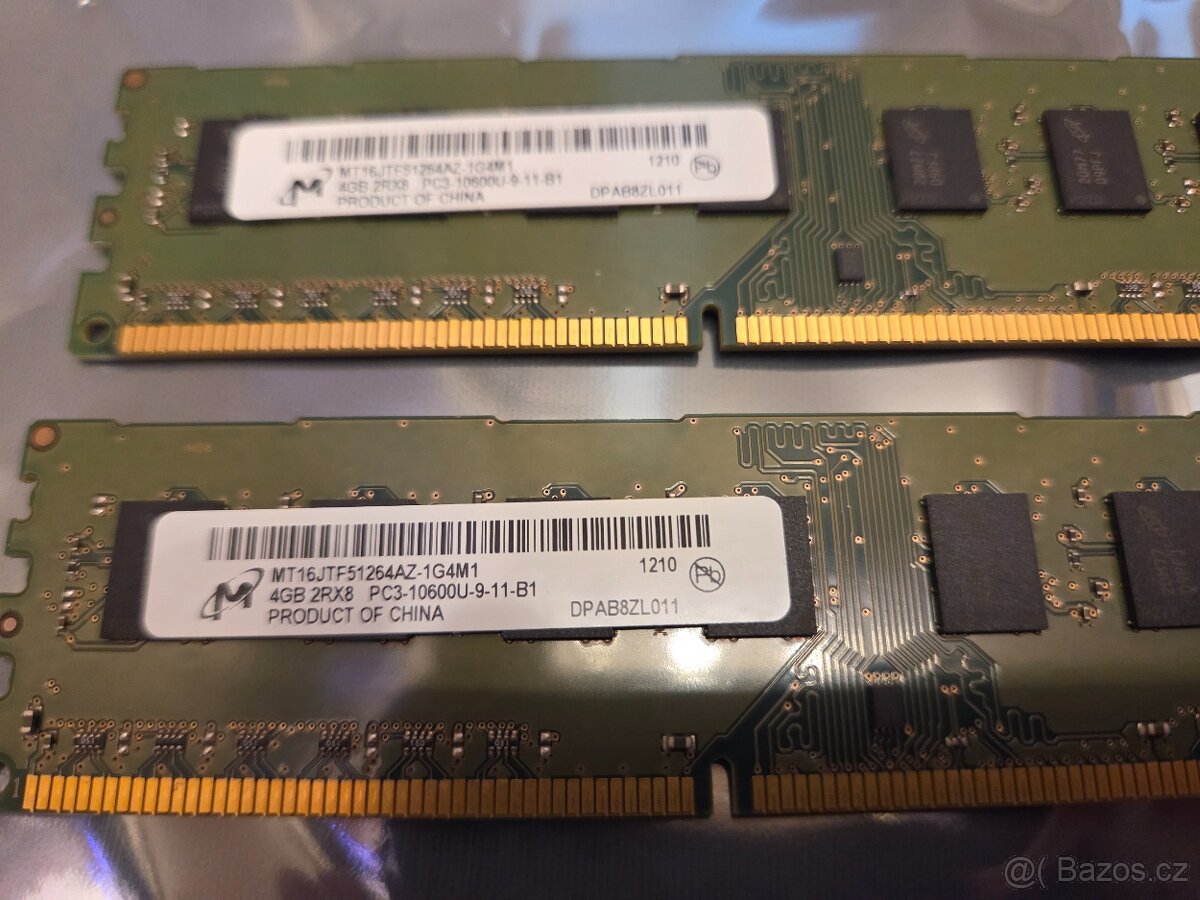 HP X82XTB2 / P/N 497158-088 – 2 x 4 GB DDR3 1333 MHz - 2