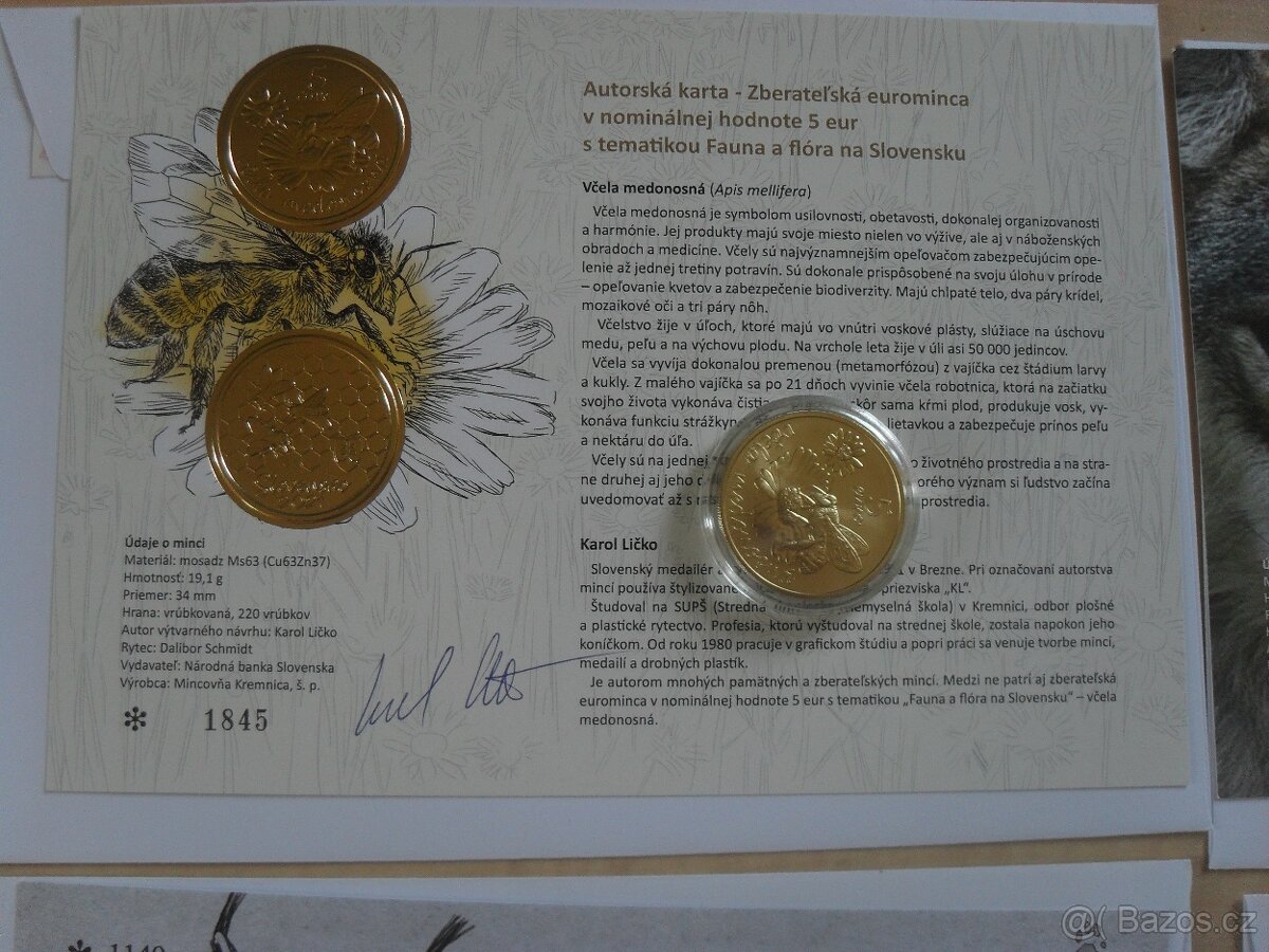 5 euro mince Slovensko - Fauna a flóra - 2