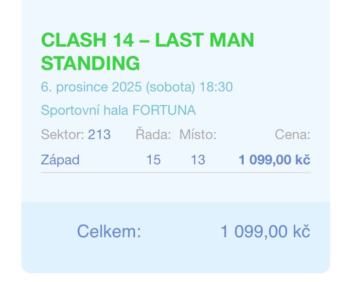 CLASH 14 - vstupenka - 2