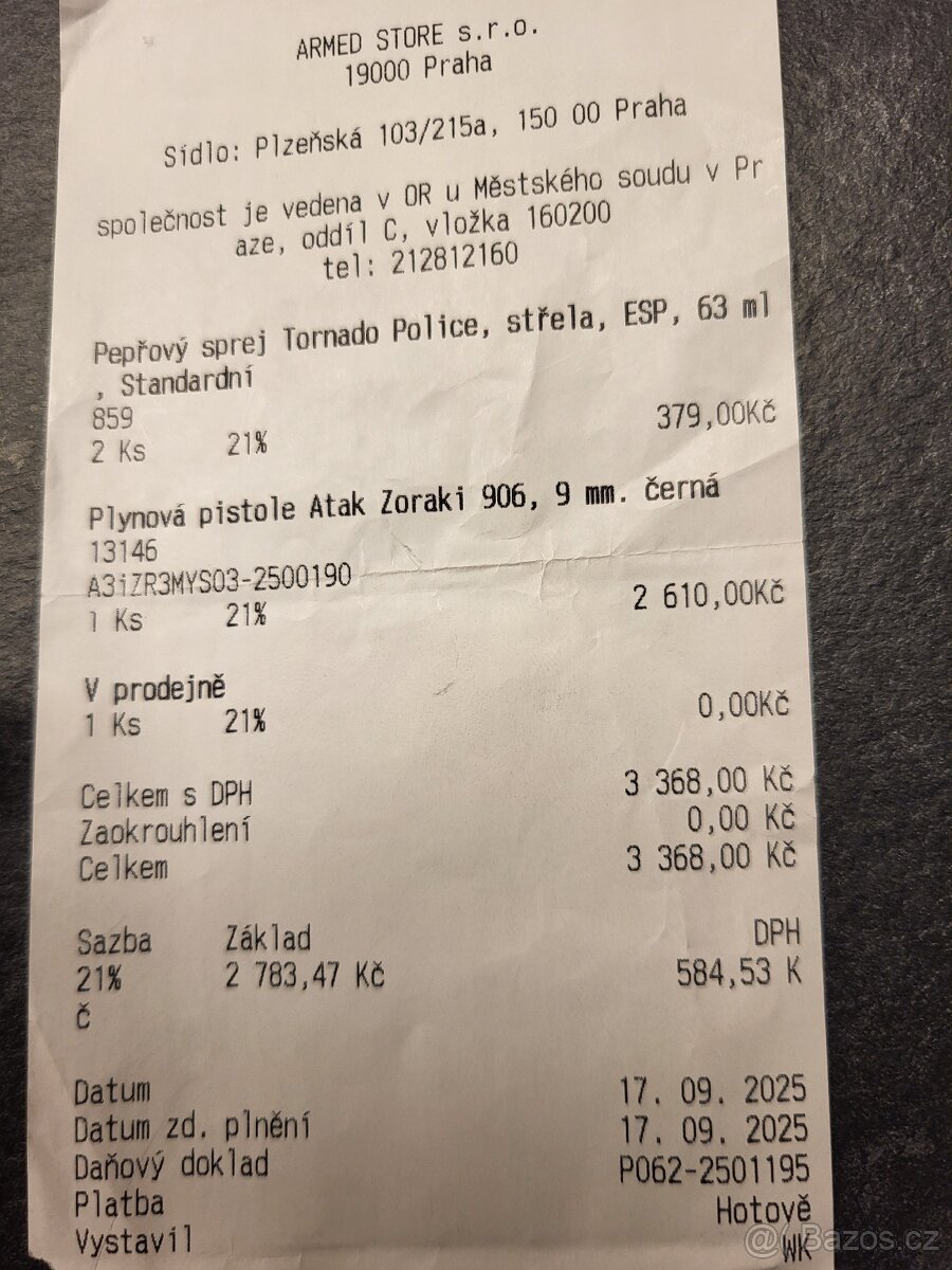 PISTOLE ZORAKI M 906 PLYNOVÁ KOUPENA 17.9.25 - 2