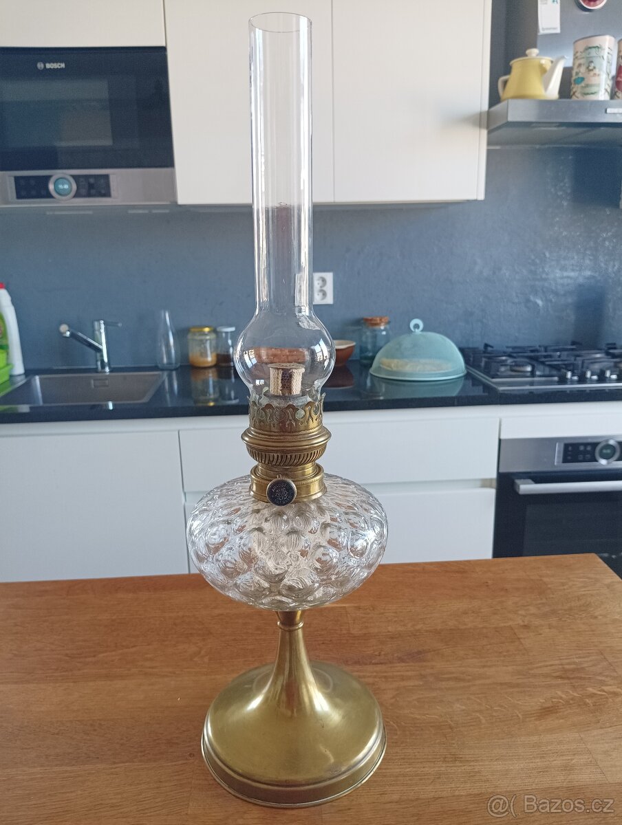 ART DECO STAROŽITNÁ PETROLEJKA AUGUSTA BRENNER, FRANCIE 1920 - 2