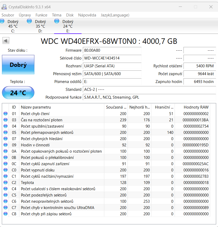 HDD 4 TB WD SATA 3,5" - 2