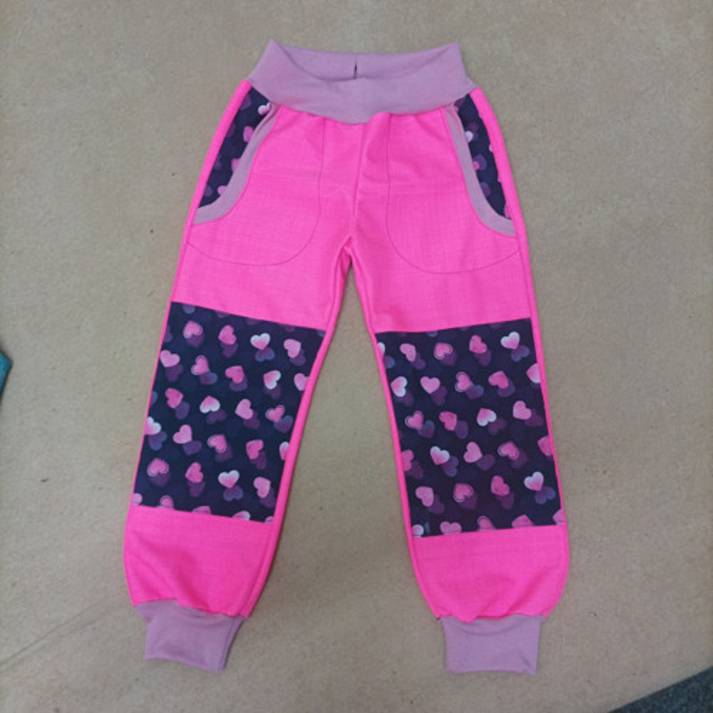 Dětské podzimní softshellové kalhoty - dva motivy - 2