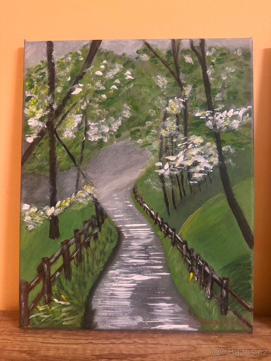 Třídílná sada malovaných obrazů - 2