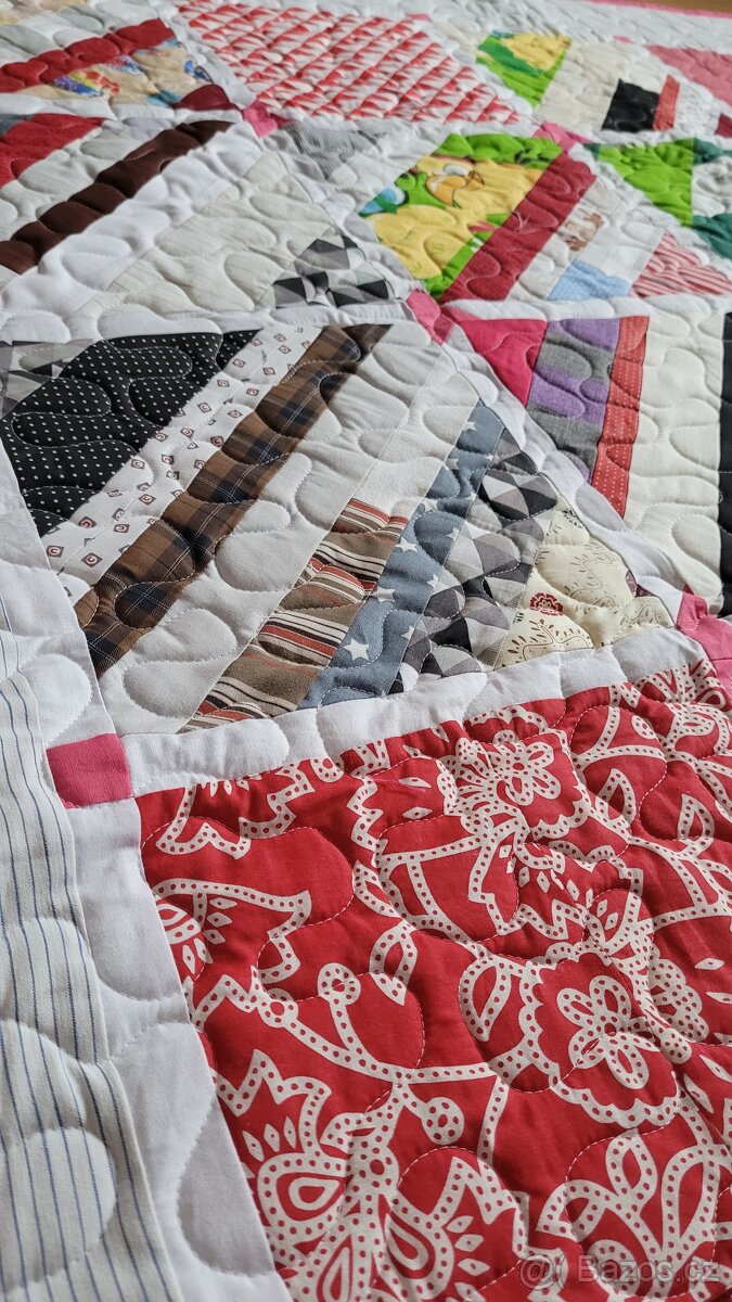 Prodám patchworkovou deku 157x202cm - 2