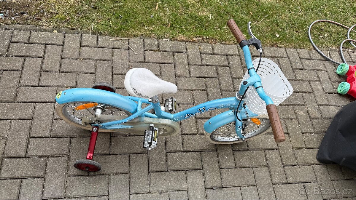 Dětské kolo 16” Bello s košíkem a kolečky - 2