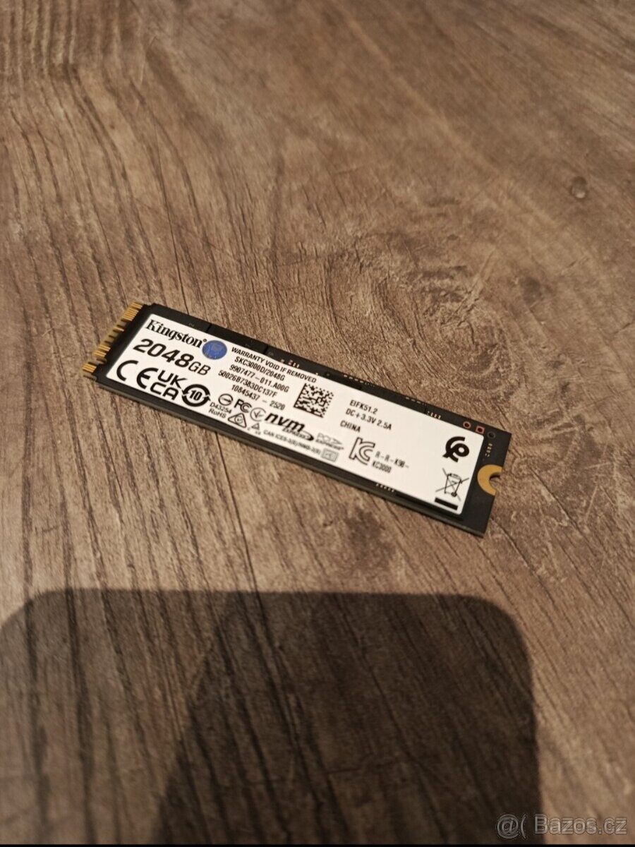 Prodám SSD disk Kingston KC3000 2TB (M.2 NVMe) - 2