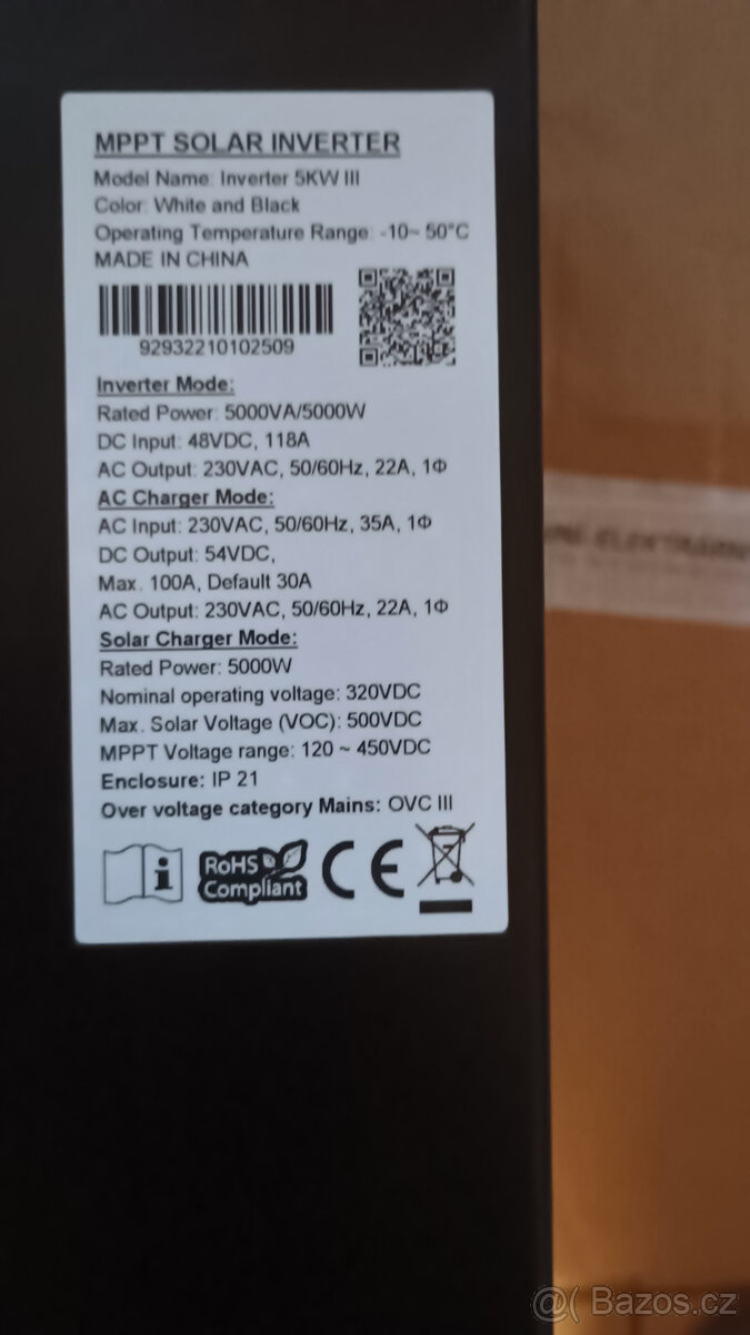 solární měnič Axpert 5000W - 2