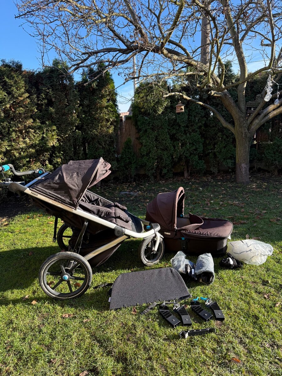 Thule Urban Glide 2 Double + hluboká korba + příslušenství - 2