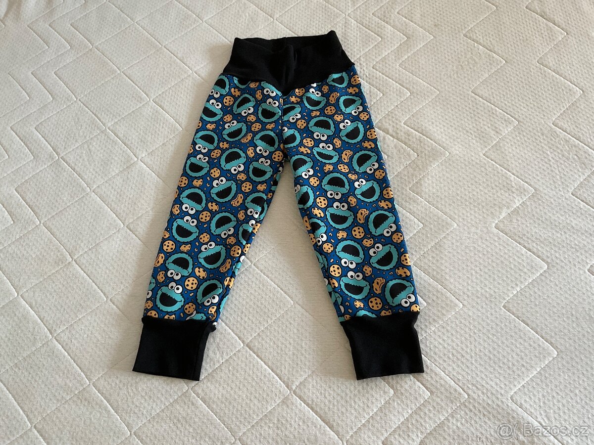 Nové-handmade zimní soft kalhoty-92 (d.66cm) - 2