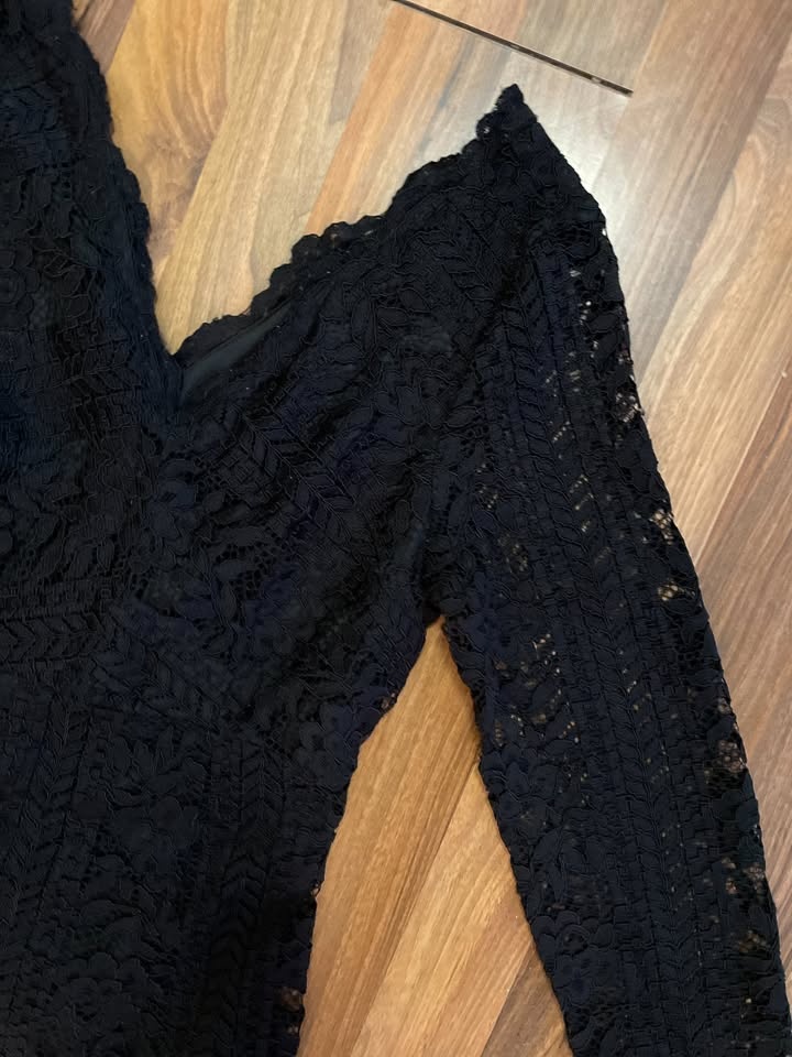 Nové černé krajkové šaty, vel XS, CA, Yessica - 2