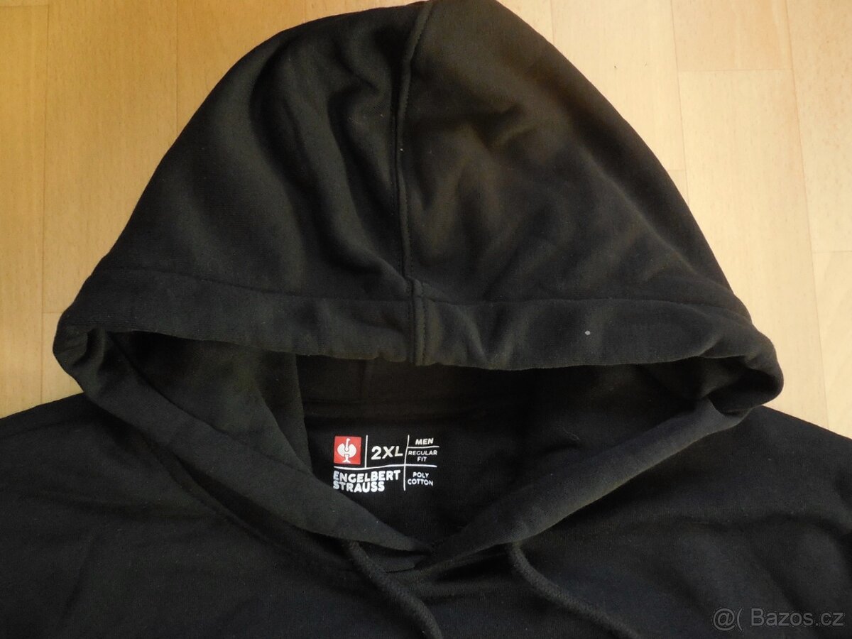 pánská Engelbert Strauss černá mikina, kapuce, XXL - 2
