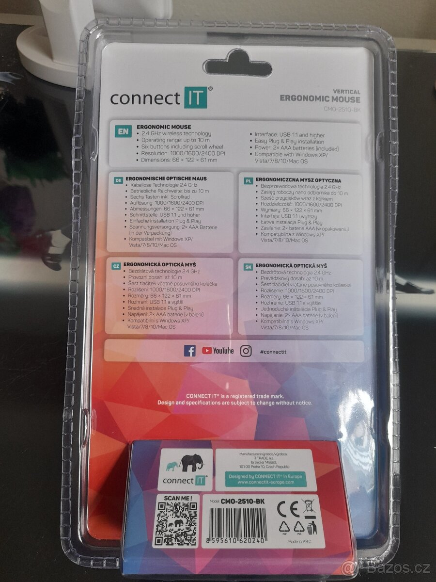 Connect IT vertikální ergonomická optická myš - 2