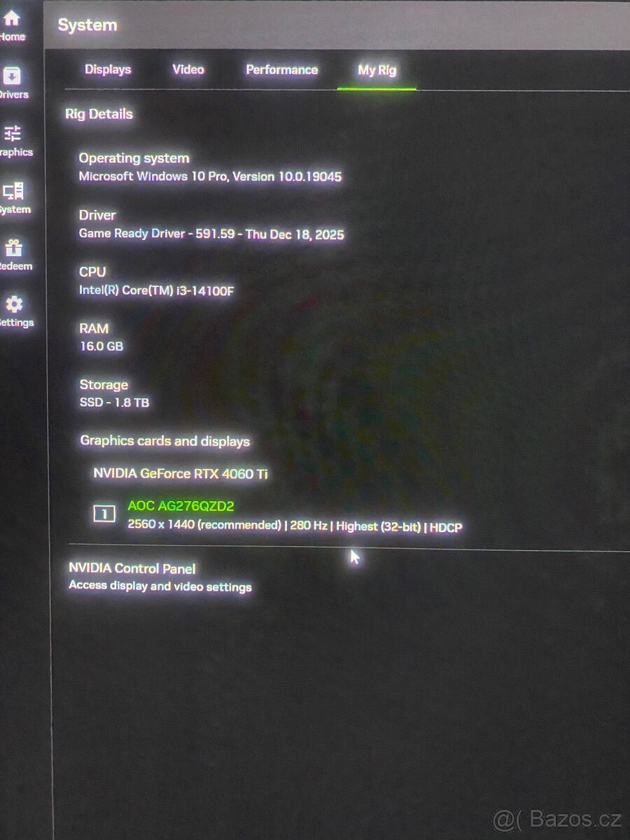 Prodám herní pc 4060 Ti 16gb - 2