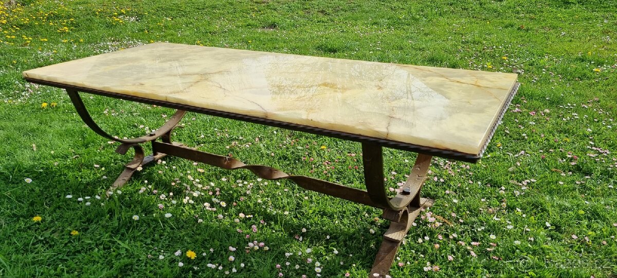 Starožitný konferenční mramorový stůl - 2