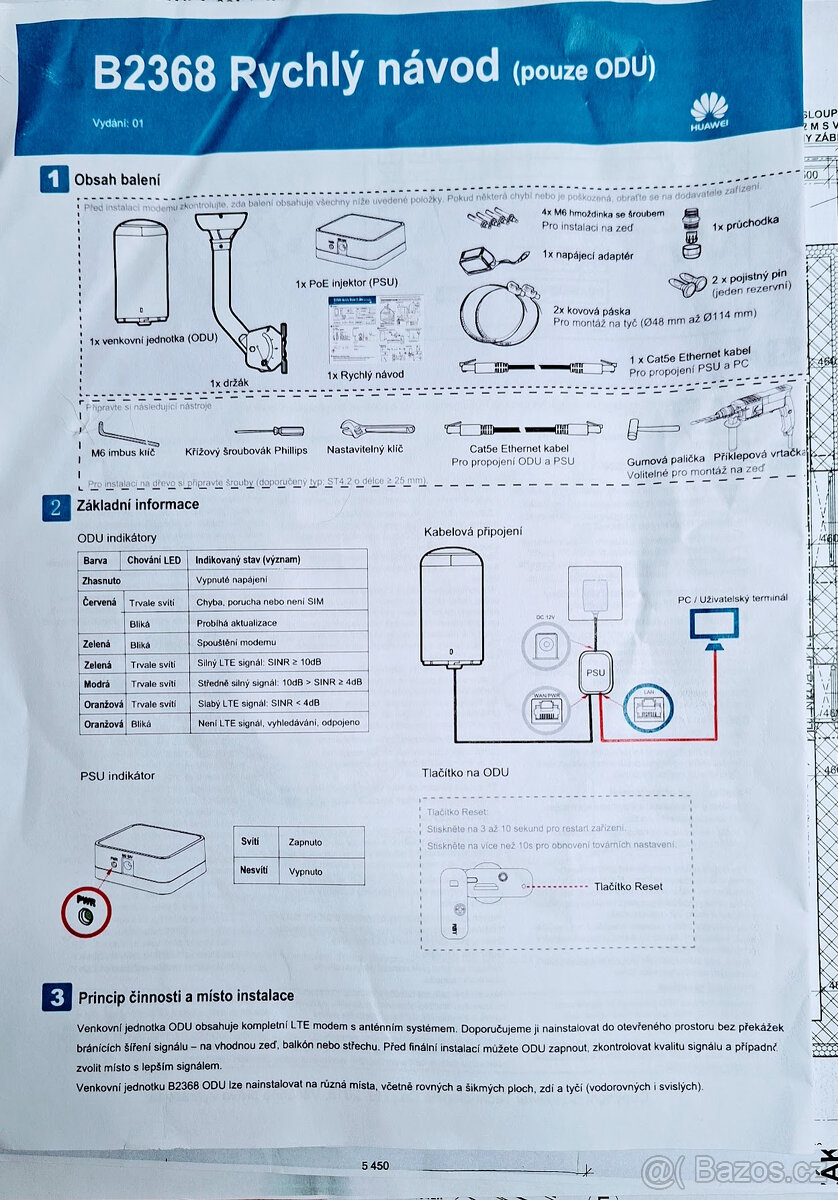 LTE antena HUAWEI OUTDOOR CPE B2368-A01 - 2