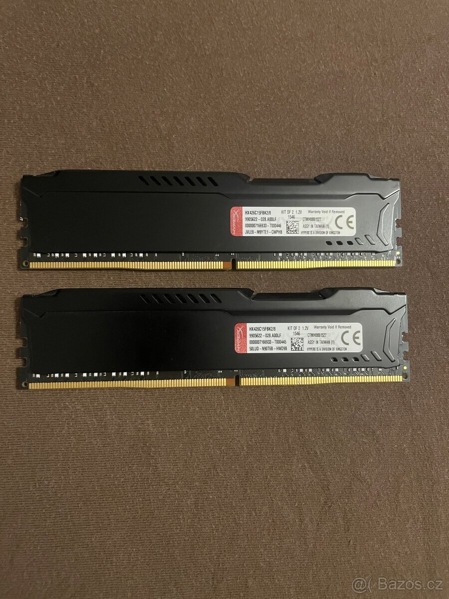Pamet RAM FURY Black DDR4 2x4 GB - 2
