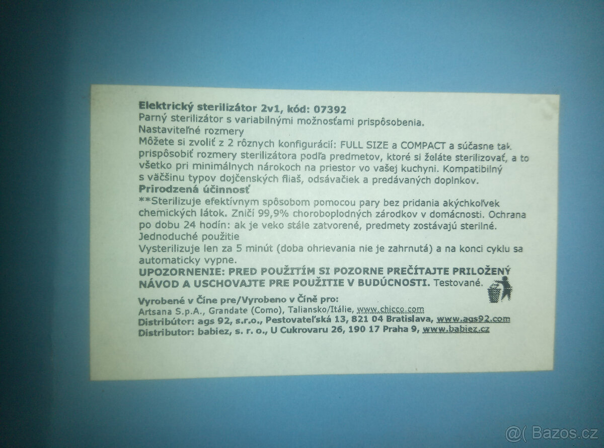 Sterilizátor - 2