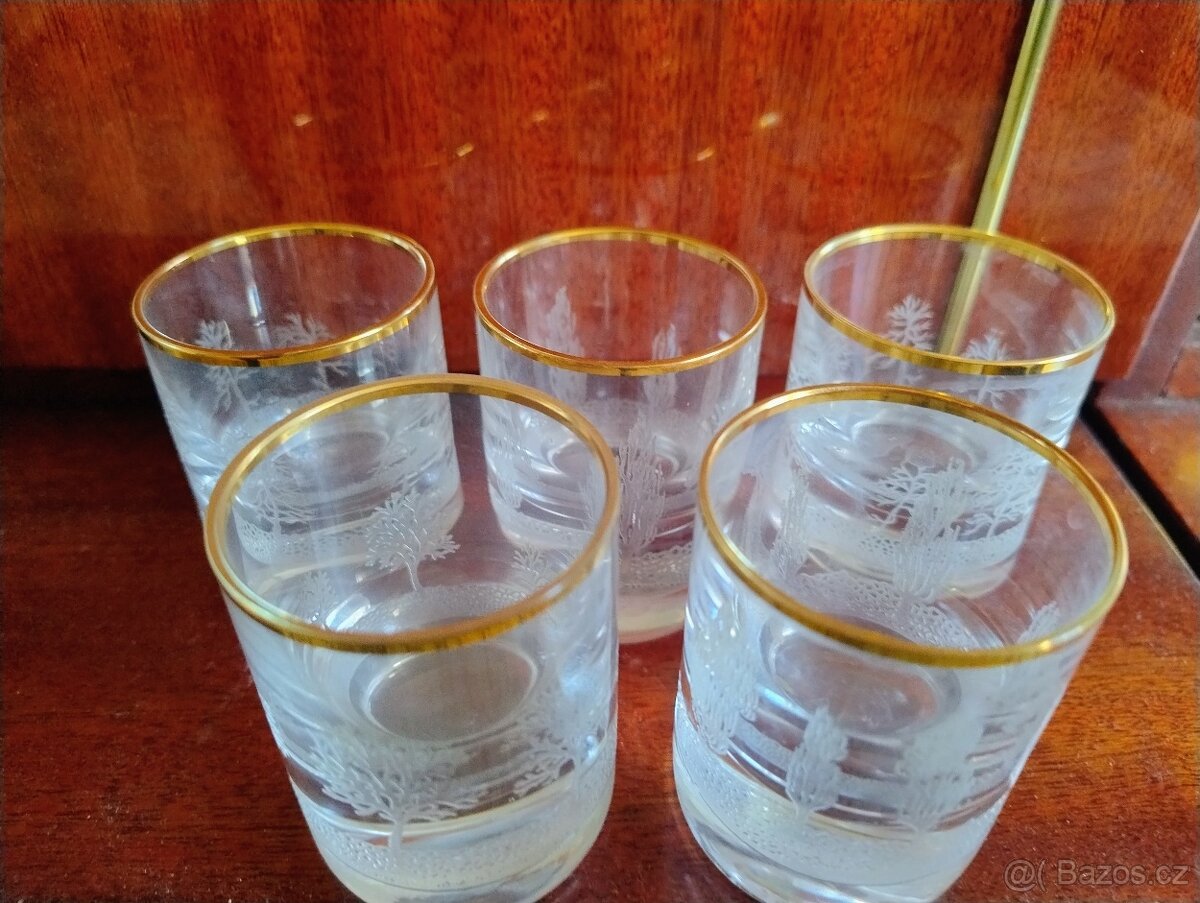 Moser paňákovky motiv stromky 5 ks - 2