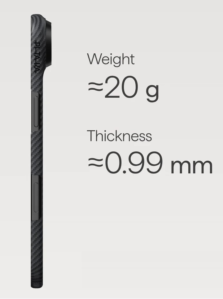 iphone air pitaka ultra slim kryt, aramid-karbon, novy - 2