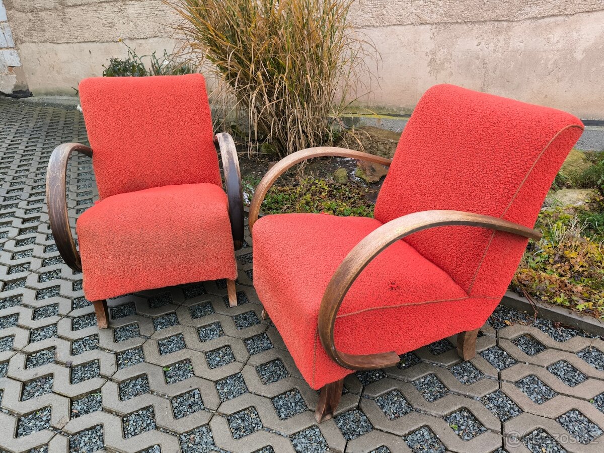 Starožitná Art Deco křesla "C" - Jindřich Halabala - 2