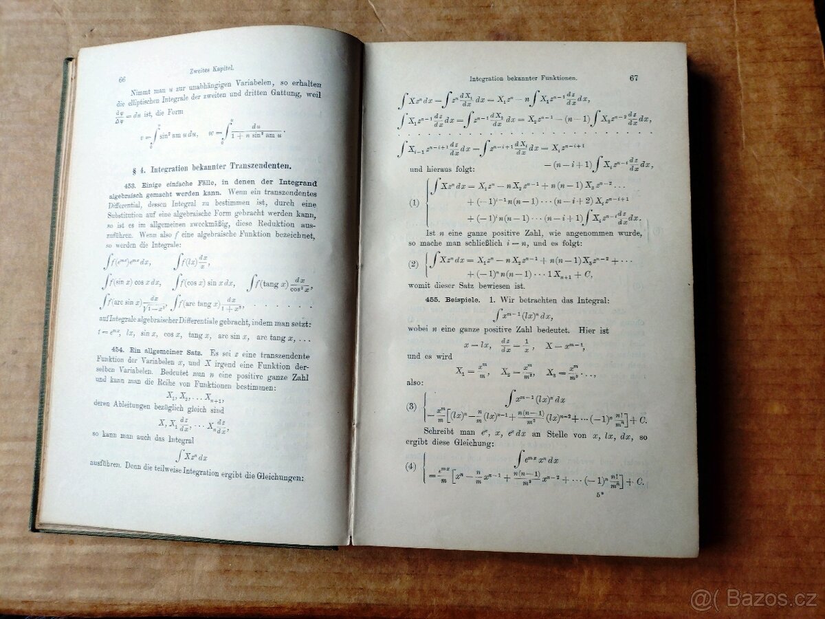 Diferenciály a integrály -německá učebnice z r.1899 - 2