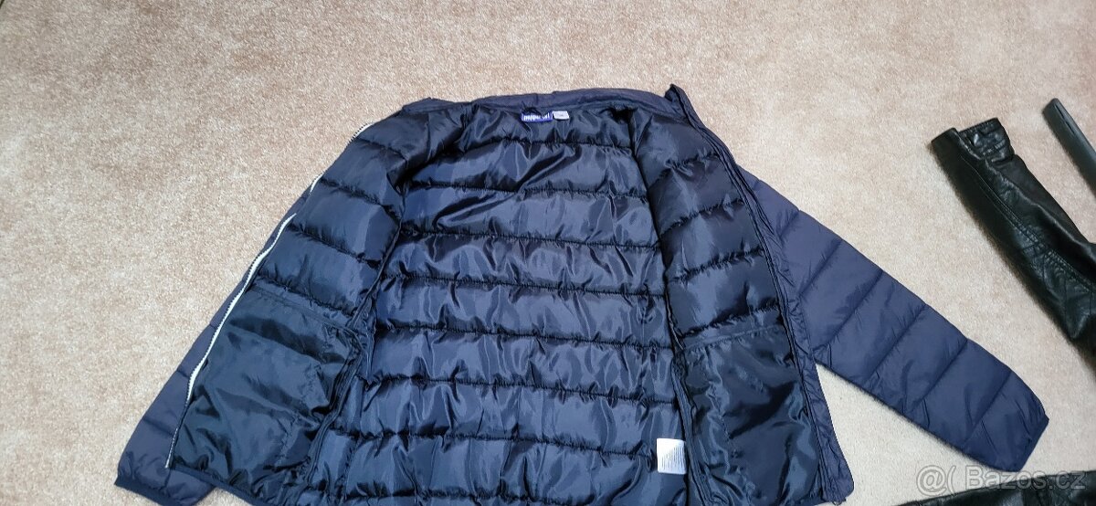 Bunda chlapecká prošívaná tmavě modrá - 2