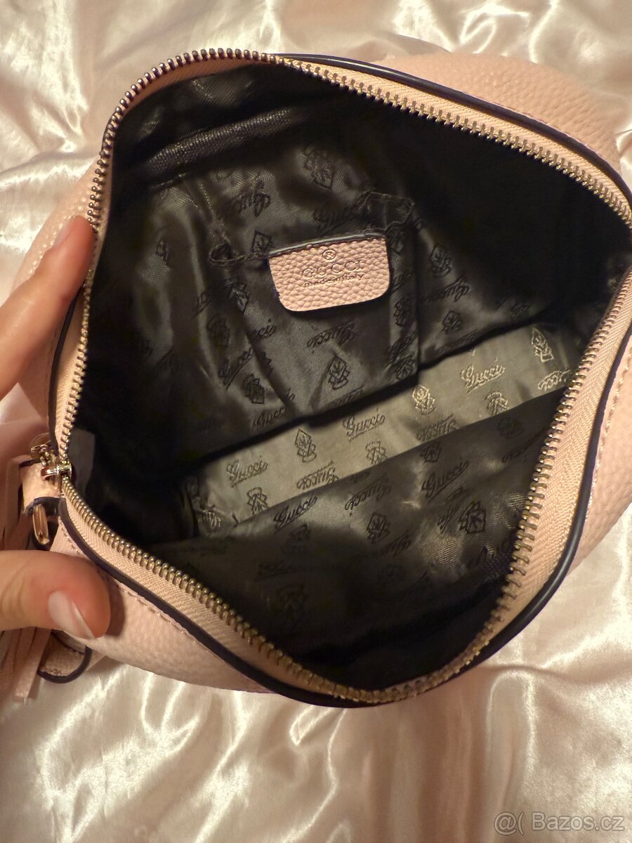 Kabelka cross body pudrová barva - 2