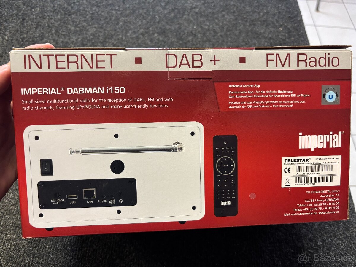 Prodám rádio DABMAN i150 rádio pro internet / DAB+ - 2