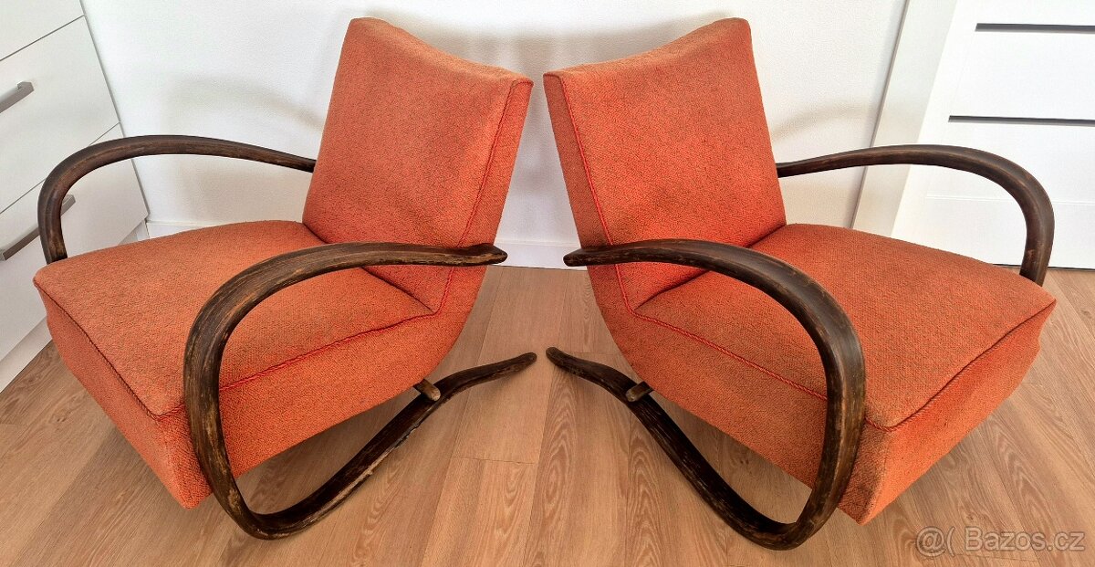 Prodám československá křesla Halabala H 269 - 2