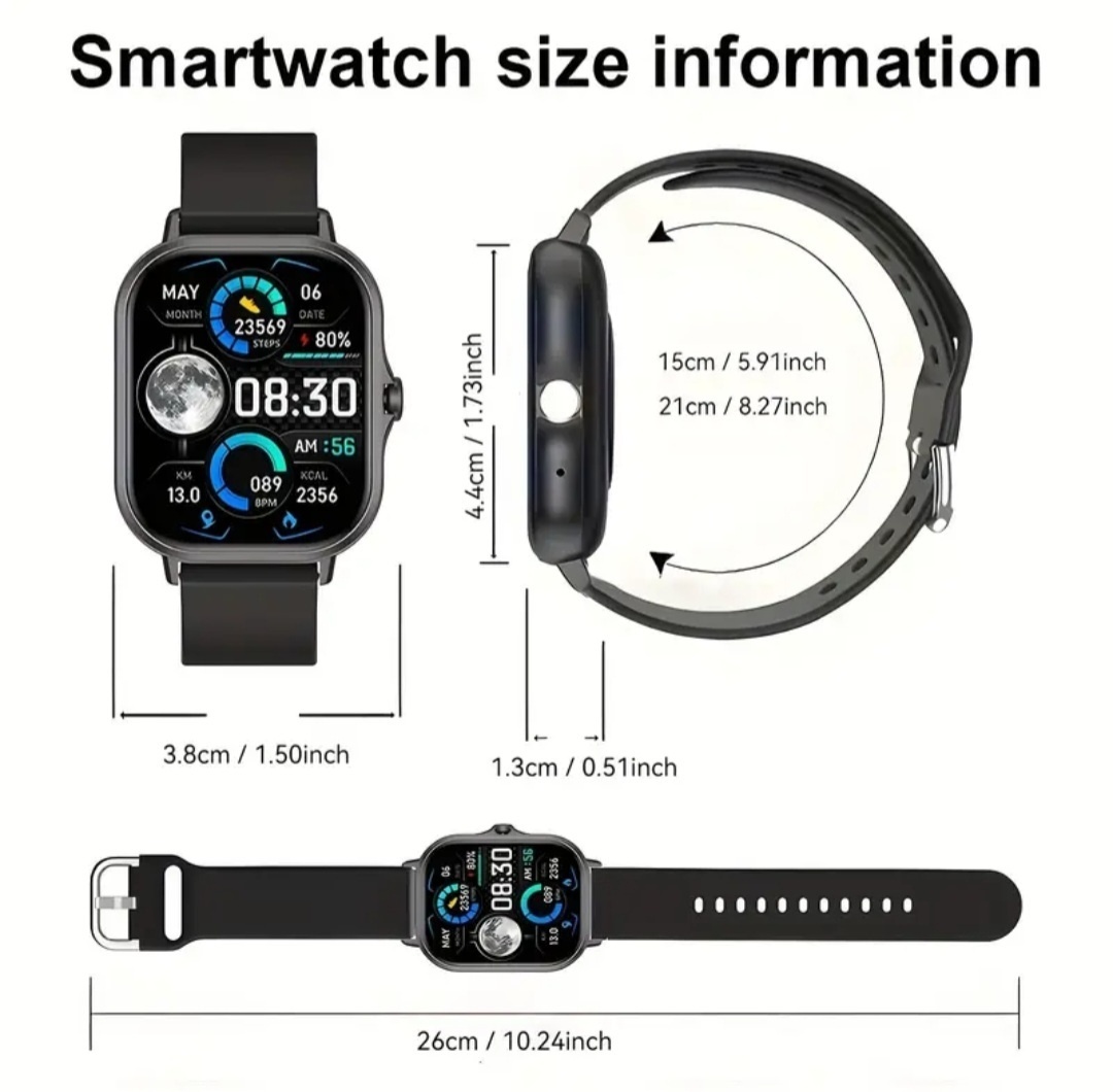 Chytré hodinky s funkcí zpráv,always on,hovory - 2